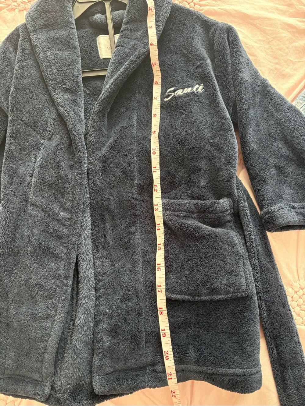 Kids’ Majestic International Fleece Bathrobe – Navy Blue